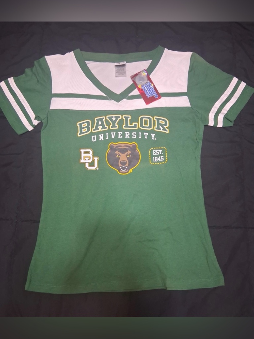 Baylor University Bears Ladies Size Large Creative Apparel Green T-Shirt NWT
